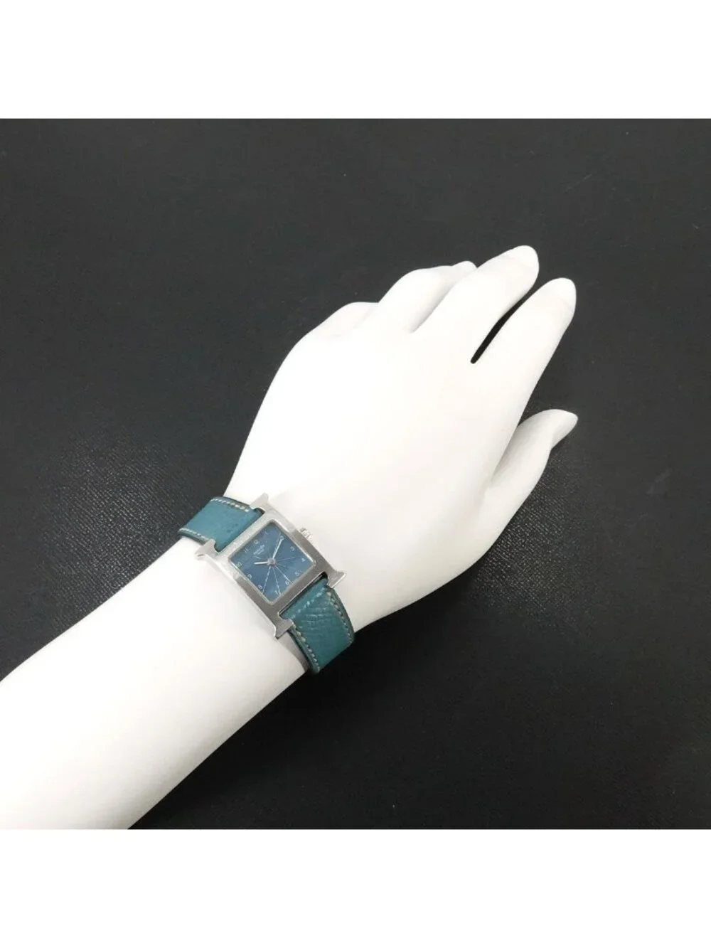 Hermes H Watch Blue Quartz